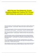   HESI Review Test-Maternity, Evolve Obstetrics/Maternity Practice 2017 Exam, HESI Maternity questions and answers.