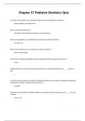 Chapter 57 Pediatric Dentistry Qui1&period;LATEST 2024 RATED A PLUS