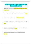 Arthrex Module 1 Test Questions with  Complete Solutions