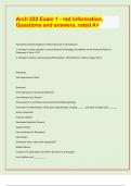 Arch 222 Exam 1 - red information,  Questions and answers, rated A+/ APPROVED EXAM PREDICTION PAPER/ 