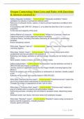 Oregon Cosmetology State Laws and Rules with Questions & Answers-Assured A&plus;