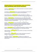 Oregon Board of Cosmetology Laws and Rules Exam Questions with Correct Answers