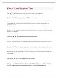 Floral Certification 72Test Questions With Answers