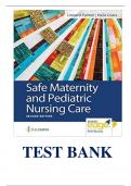 Test Bank for Safe Maternity and Pediatric Nursing Care 2nd edition by Linnard palmer | 9780803697348 | All Chapters with Answers and Rationals