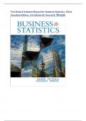 Test Bank & Solution Manual for Business Statistics, Third  Canadian Edition, 3rd edition By Norean R. Sharp