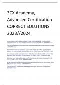 3CX Academy,  Advanced Certification CORRECT SOLUTIONS  2023//2024