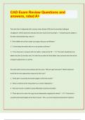 CAD Exam Review Questions and  answers&comma; rated A&plus;&sol; APPROVED EXAM PREDICTION PAPER&sol; 