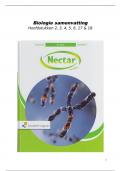 Nectar Biologie samenvatting 6VWO HS 2&comma; 3&comma; 4&comma; 5&comma; 6&comma; 17&comma; 18