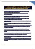 Hartman's CNA practice State Exam  Questions With Complete Solution