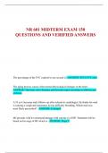 NR 601 MIDTERM EXAM 150  QUESTIONS AND VERIFIED ANSWERS