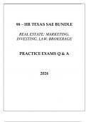 98 - HR TEXAS SAE BUNDLE REAL ESTATE &lpar; MARKETING&comma; INVESTING&comma; LAW&comma; BROKERAGE &rpar;