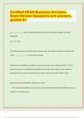 Certified PEGA Business Architect&comma;  Exam Review Questions and answers&comma; &sol; APPROVED EXAM PREDICTION PAPER&sol;  graded A&plus;