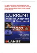 TEST BANK FOR CURRENT MEDICAL DIAGNOSIS AND TREATMENT  LATEST VERSIO 2023-2024 62ND EDITION BY Maxine Papadakis, Stephen Mcphee, Michael Rabow & Kenneth Mcquaid.