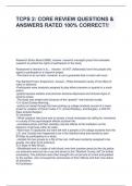 TCPS 2&colon; CORE REVIEW QUESTIONS & ANSWERS RATED 100&percnt; CORRECT&excl;&excl;
