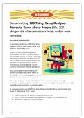Samenvatting &lpar;NLs&rpar; van het boek '100 Things Every Designer Needs to Know About People '&lpar;NLs&colon;  100 dingen die elke ontwerper moet weten over mensen&rpar;  van Susan M&period; Weinschenk&comma; Ph&period;D - door Uitblinker