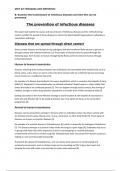 BTEC Applied Science Unit 12B Assignment - Prevention of infectious diseases (Distinction)