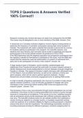 TCPS 2 Questions & Answers Verified 100&percnt; Correct&excl;&excl;