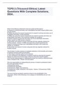 TCPS 2 &lpar;Tricouncil Ethics&rpar; Latest Questions With Complete Solutions&comma; 2024&period;&period;