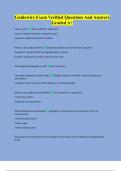 Guidewire Exam Verified Questions And Answers Graded A