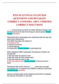 PSYCH 115 FINAL EXAM 2024 QUESTIONS AND DETAILED CORRECT ANSWERS~ 100% VERIFIED CORRECT SOLUTIONS
