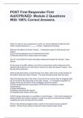 POST First Responder First Aid&sol;CPR&sol;AED&colon; Module 2 Questions With 100&percnt; Correct Answers&period;