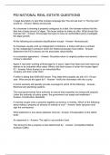 PSI NATIONAL REAL ESTATE QUESTIONS