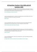 ATI Nutrition Practice A Test 2024 with All Solutions 100&percnt; 