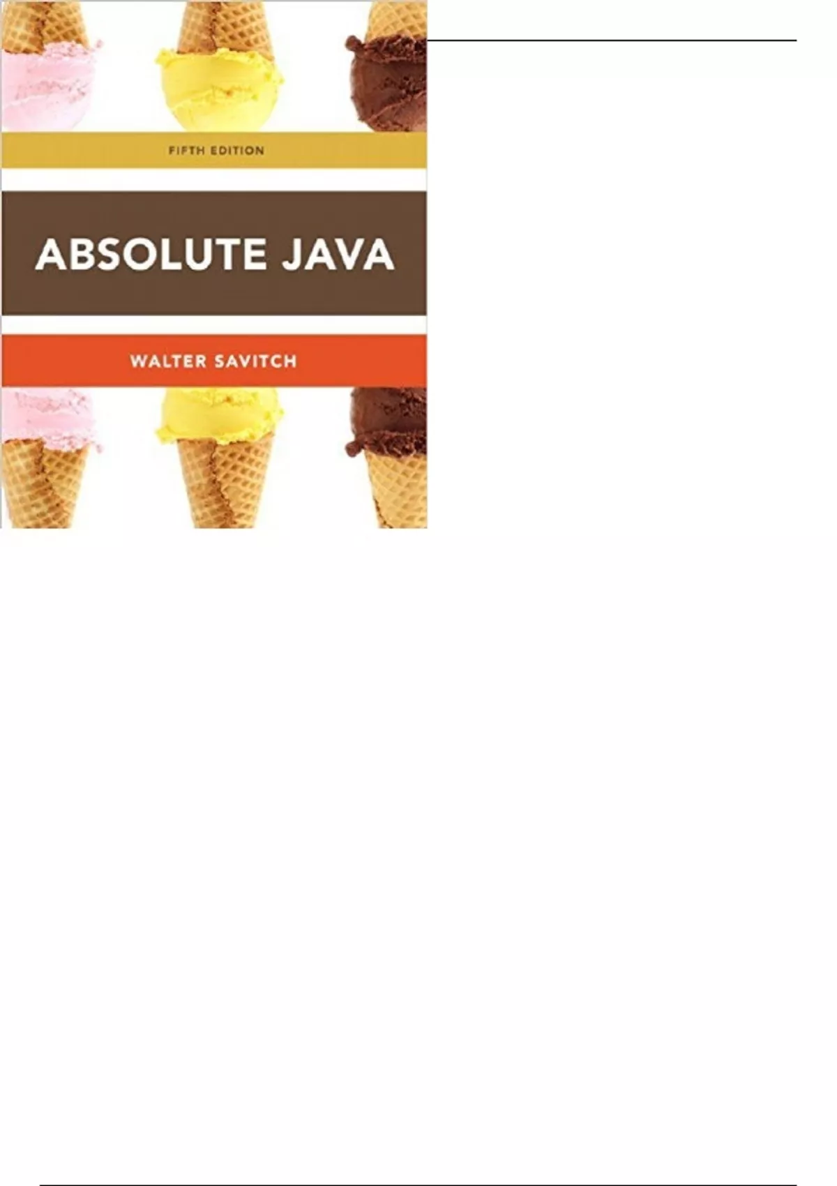 Absolute Java 5th Edition by Walter Savitch -я Test Bank - Java - Stuvia UK
