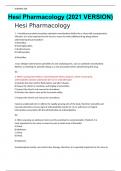 NURSING 660  Hesi Pharmacology (2021 VERSION)