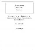 Solutions Manual For Introductory Statistics Exploring the World Through Data 2nd Edition By Robert Gould, Colleen Ryan (All Chapters, 100% Original Verified, A+ Grade)