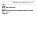AQA GCSE ENGLISH LANGUAGE 8700/1 Paper 1 Explorations in creative reading and writing Mark scheme June 2023
