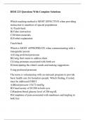 HESI 223 Questions With Complete Solutions