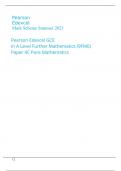 Pearson Edexcel GCE In A Level Further Mathematics (9FM0) Paper 4C Pure Mathematics Mark Scheme Summer 2023