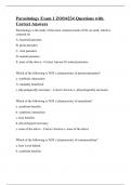 Parasitology Exam 1 ZOO4234 Questions with Correct Answers