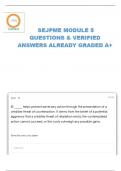 SEJPME MODULE 5 TEST QUESTIONS WITH CORRECT ANSWERS LATEST UPDATE