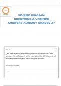 SEJPME-US001-04 QUESTIONS WITH CORRECT ANSWERS LATEST UPDATE