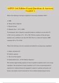 ASPEN 3rd Edition Exam&vert; Questions & Answers&vert;  Graded A