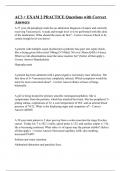 AC3 &plus; EXAM 2 PRACTICE Questions with Correct Answers