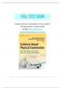 Test Bank For Evidence-Based Physical Examination Best Practices for Health & Well-Being Assessment 1st Edition By Kate Sustersic Gawlik, Bernadette Mazurek Melnyk, Alice M. Teall 9780826164537 Chapter 1-29 Complete Guide .
