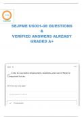 SEJPME-US001-08 QUESTIONS WITH CORRECT ANSWERS LATEST UPDATE