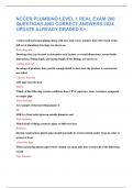 NCCER PLUMBING LEVEL 1 REAL EXAM 200  QUESTIONS AND CORRECT ANSWERS 2024  UPDATE ALREADY GRADED A&plus;&period;
