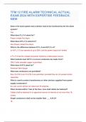 TFM 12 FIRE ALARM TECHNICAL ACTUAL  EXAM 2024 WITH EXPERTISE FEEDBACK&period;  NEW