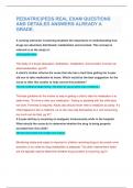 PEDIATRIC&vert;PEDS REAL EXAM QUESTIONS  AND DETAILED ANSWERS ALREADY A  GRADE&period;