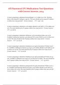 ATI Pain and Inflammation ATI&lowbar; Questions with Verified Answers