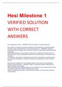 2024 Hesi Milestone 1 VERIFIED SOLUTION WITH CORRECT ANSWERS