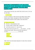 NURSING FUNDAMENTA ATI Nutrition Proctored Exam Questions And Answers Rated A&plus; Guaranteed  Success New Update 2024&period;