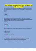 NR 511 Final Complete Questions And Answers &vert; 2024 Study Quiz