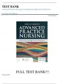 Test Bank for Advanced Practice Nursing&colon; Essential Knowledge for the Profession&comma; 5th Edition by Susan M&period; DeNisco  All Chapters 