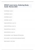 RPSGT exam terms&comma; Kettering Study Guide  Review 2024