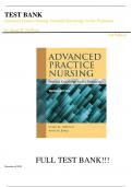 Test Bank For Advanced Practice Nursing&colon; Essential Knowledge for the Profession &lpar;3rd Edition&rpar; by Susan M&period; DeNisco&comma; All Chapters
